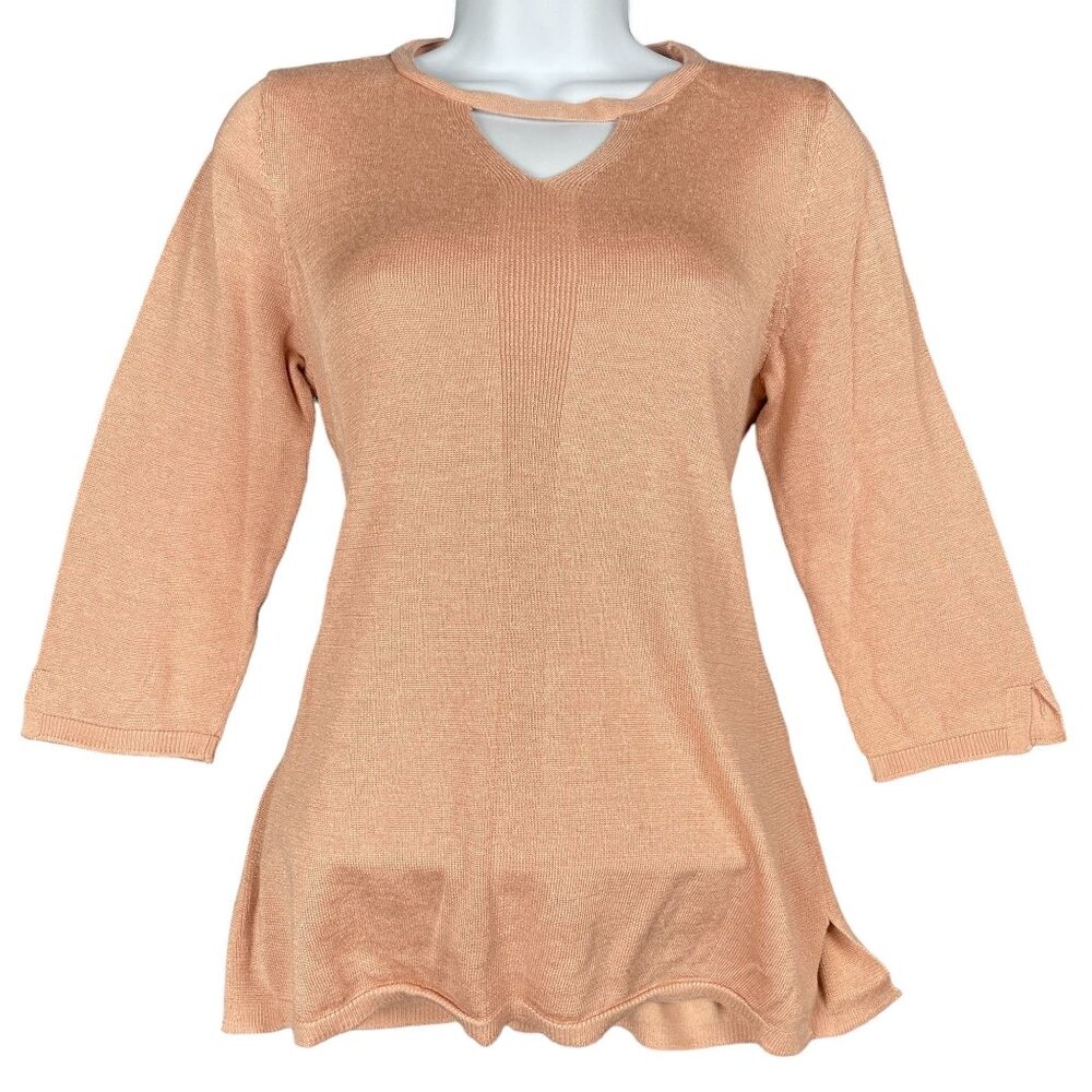Chicos Top Womens Size 0/S Pink Capsule Office Work Beachy Vacation Lightweight